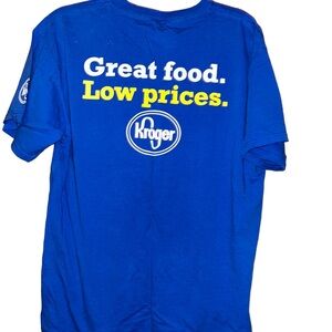 Kroger Grocery Store Employee Uniform Work blue T Shirt Size L